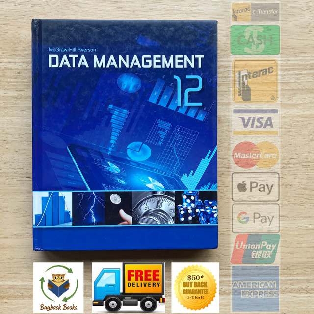 *$45 McGraw DATA MANAGEMENT 12 Textbook, Inner GTA Delivery in Textbooks in City of Toronto