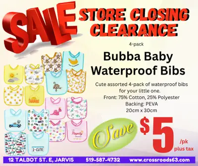 Buba Baby Asst'd. Waterproof Bibs - 4-pack, View more