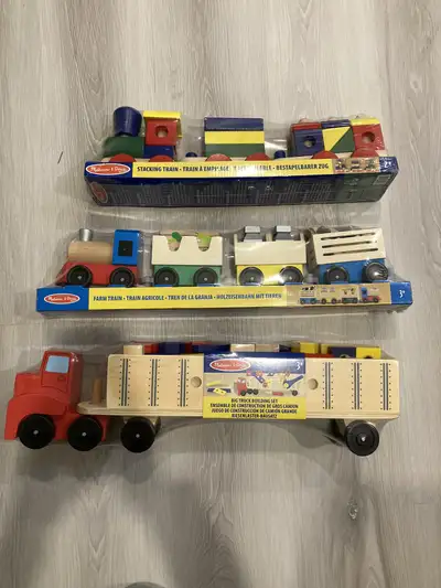 Brand new Melissa & Doug Train Truck sets , View more