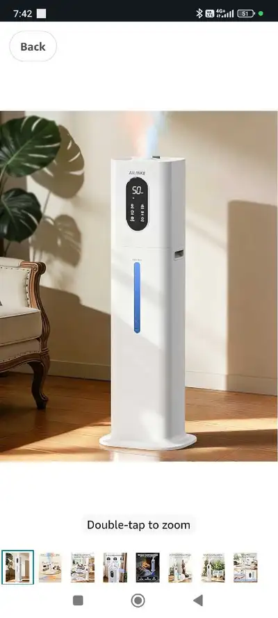 Warm & Cool Mist Humidifiers for Bedroom 500 sq ft, AILINKE 2.1Gal/8L Top Fill Humidifier Large Room...