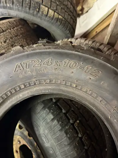 2 atv tires for sale, never mounted, wrong size for my quad, $60