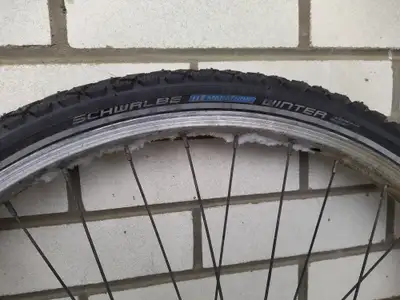 SCHWALBE Marathon 26" WINTER Tire with SPIKES, View more