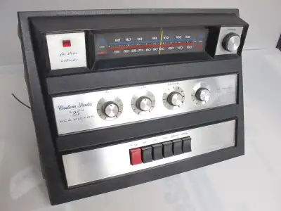 Vintage RCA Custom Series 25 console radio unit, excellent cond, View more