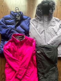 The North Face: Girls Med-3 jackets + snowpant