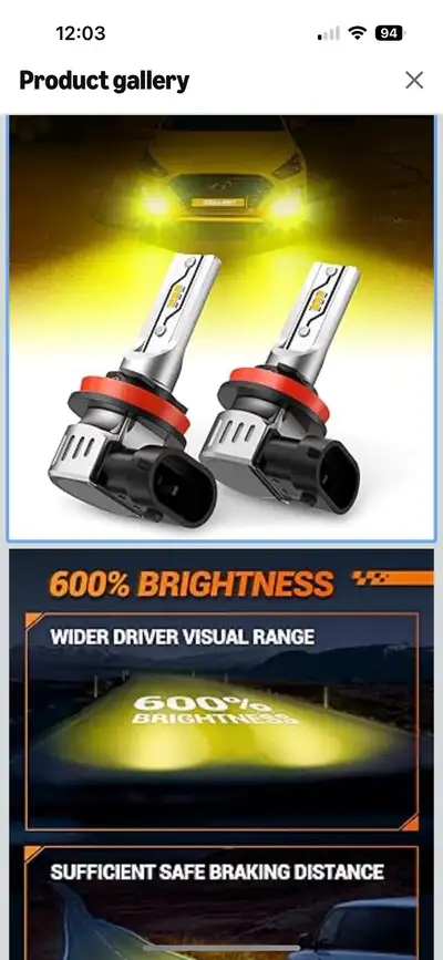 Brand new H11 Yellow fog light bulbs. Paid $30 looking to get $20. Thanks