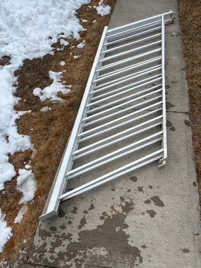 Pair Of White 6/7 Step Aluminum Deck Railing Stairs, View more