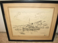 LAST CHANCE RARE Sketching by Artist A.R. Cooke signed.