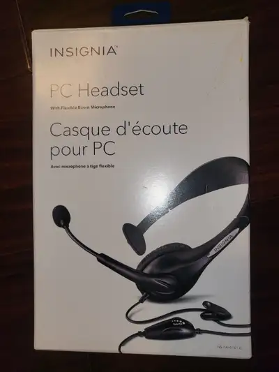Insignia PC Headset with Flexible Boom Mic. Clip. For Laptop, View more