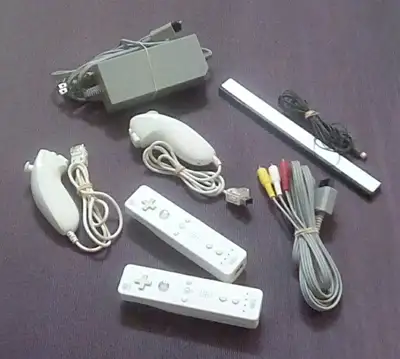 Official Wii accessories - controllers, ac adapter, a/v, sensor, View more