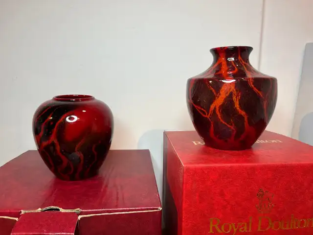 Royal Doulton Archives Burslem Artwork Flambé Vases62863258137218121
