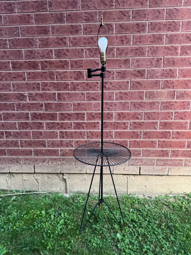 1950’s Tony Paul Black Iron "Sunburst" Side Table, Floor Lamp in Home Décor & Accents in London - Image 4