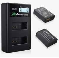NEW: 2 LP-E12 BATTERIES AND DUAL CHARGER