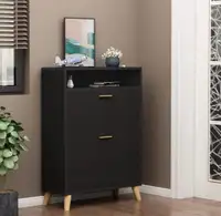 New in box black stylish shoe organizer cabinet 