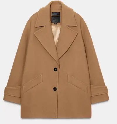 Oversized wool blend Coat, View more
