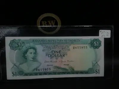 Bahamas $1 #27-a Banknote $50 The Bahamas $1 banknote, designated as series #27-a, features a vibran...