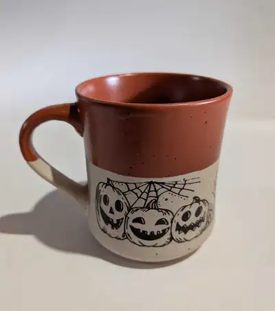  Halloween Coffee Tea Mug Cup Pumpkin Cobwebs Spooky , View more
