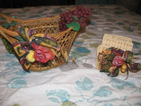 Panier à pain et porte serviette de table en osier