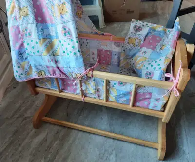 Vintage Kids Doll Cradle from Club Z (Zellers), View more