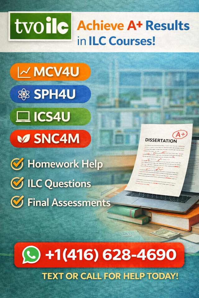 TVO ILC Assignment Writing Help | Math, English, Science64855367171073120