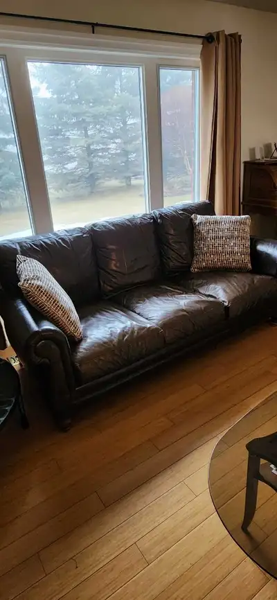 Leather couch, View more