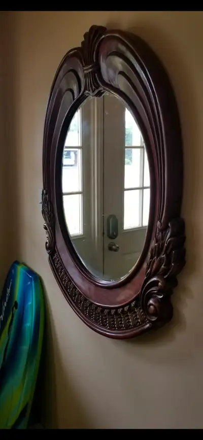 Mirror with wood frame, View more
