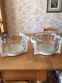 Glass bowls and carrying trays ( 20.00each )