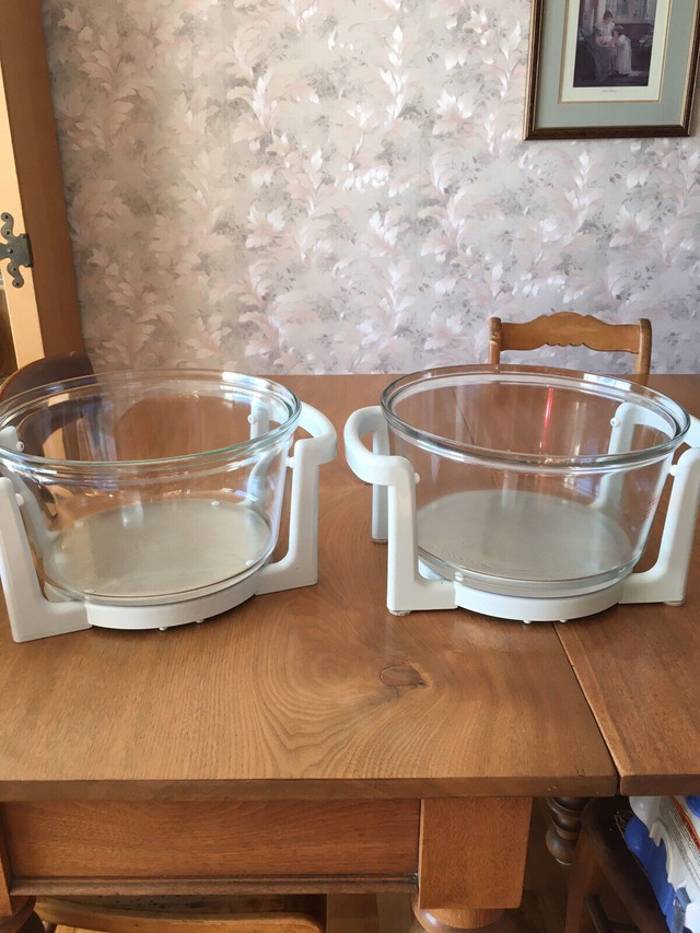 Glass bowls and carrying trays ( 20.00each ) in Kitchen & Dining Wares in Strathcona County