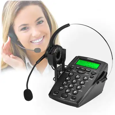 NEW Home Office Handsfree Telephone w/Mic and Headset (AGPtek), View more