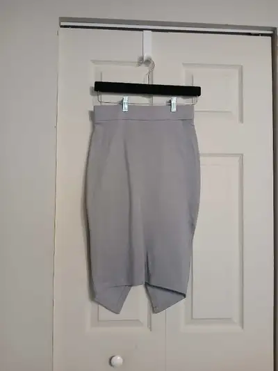 Grey asymmetrical skirt, View more