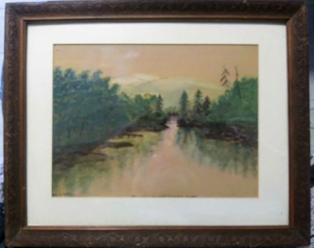 Antique Watercolour On The Madawaska By N A McNally in Arts & Collectibles in Trenton - Image 2