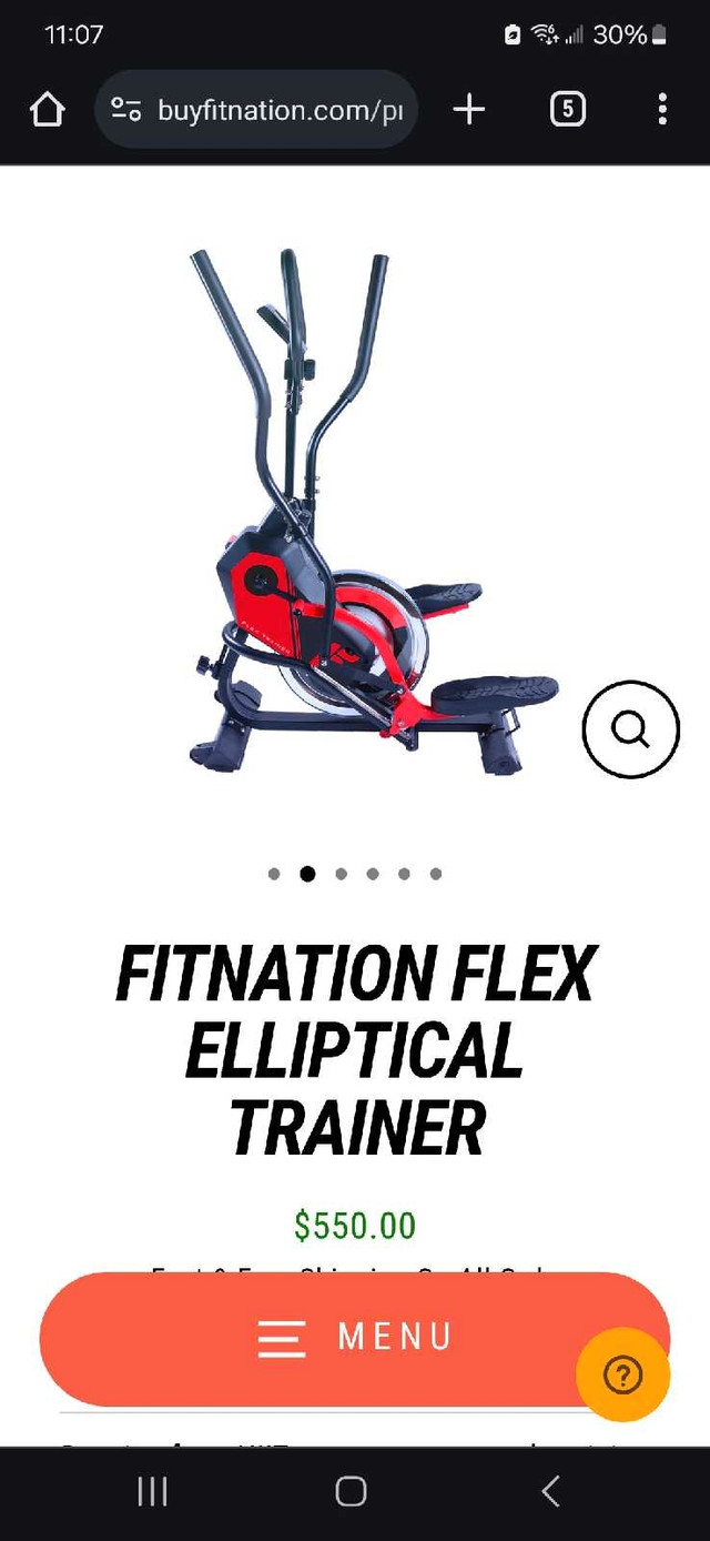 Elliptical workout machine  in Exercise Equipment in Mississauga / Peel Region - Image 2