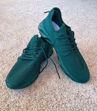 Green running shoes 