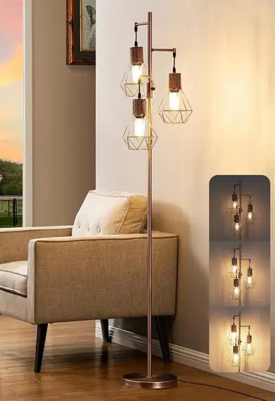 EDISHINE Farmhouse Tree Floor Lamp, View more