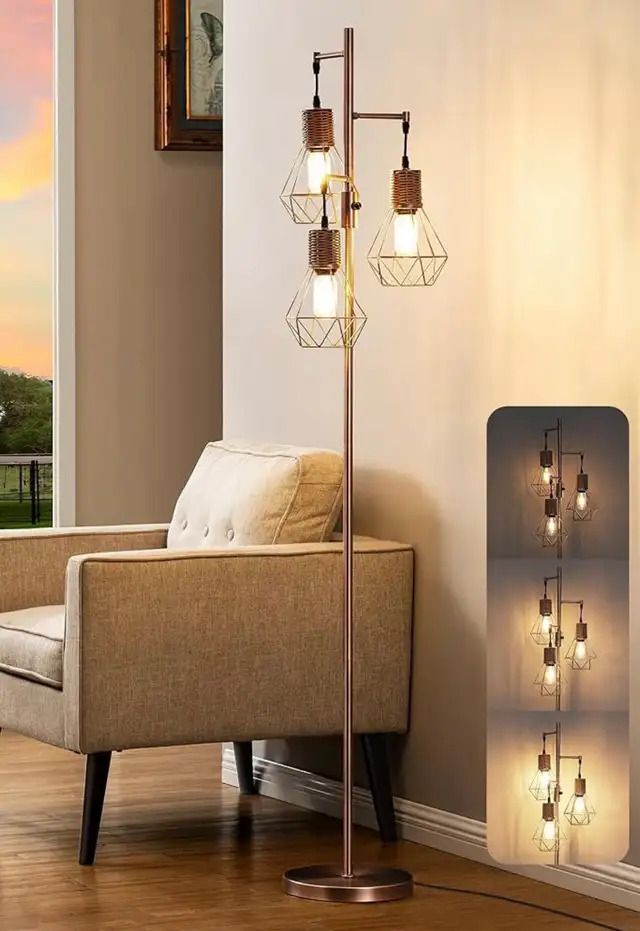 EDISHINE Farmhouse Tree Floor Lamp in Home Décor & Accents in Oshawa / Durham Region - Image 2