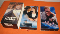 VHS Titanic  2 Tape Set Movie - Viewed Once -Like New -