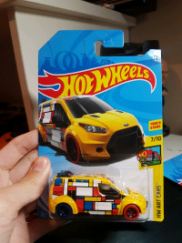 Hot wheels Ford Transit Connect Van yellow Art Car 2018 release