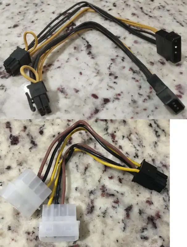 ($5 each) 3 4-pin Molex to 6-pin PCI-E Convertors in Cables & Connectors in Ottawa - Image 2