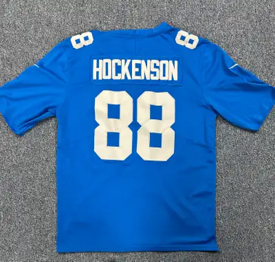 Embroidered TJ Hockenson Nike Detroit Lions NFL Jersey Sz M, View more
