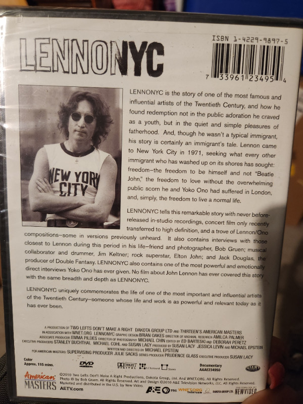 John Lennon NYC DVD in CDs, DVDs & Blu-ray in Mississauga / Peel Region - Image 2