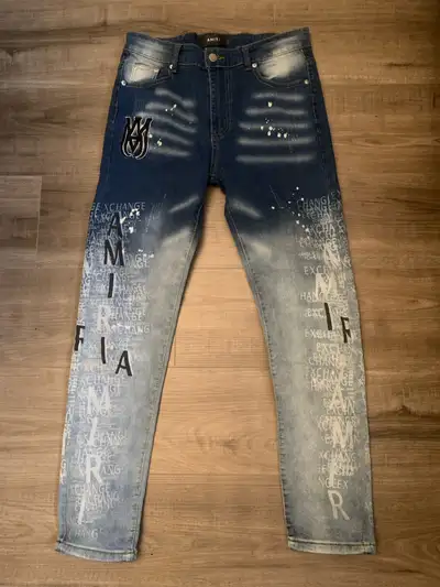 AMIRI Blue Designer Jeans, View more