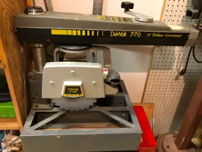 RADIAL ARM SAW - DeWalt 770 10” Deluxe Powershop, View more