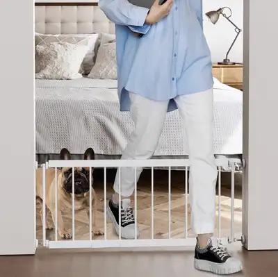 MOOECKOM 10" Tall Small Dog Metal  Gate 18"-36'' Width Expandabl, View more