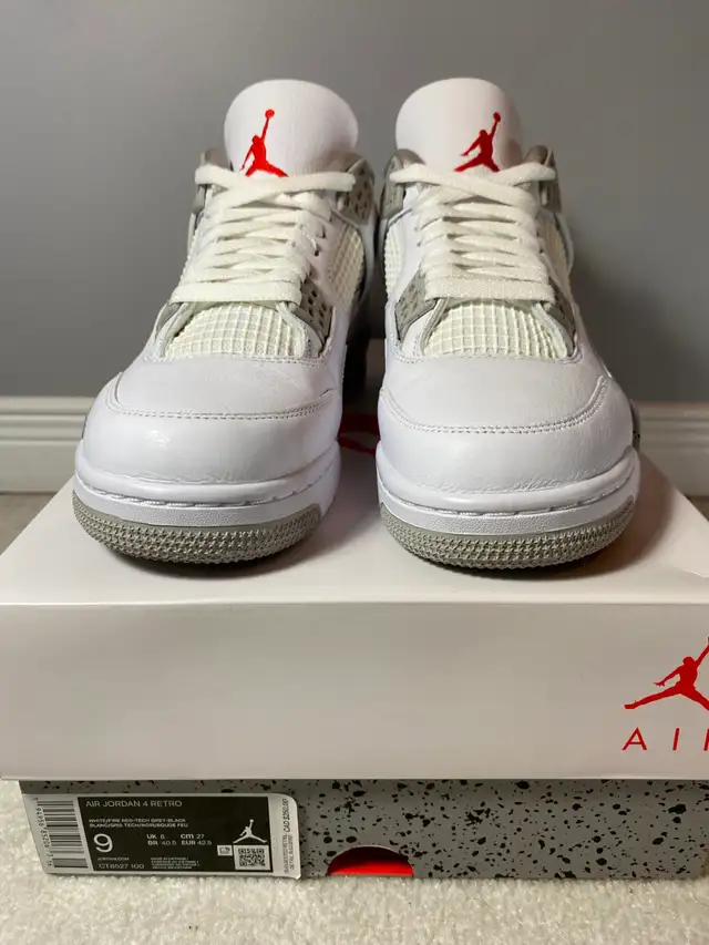 Jordan 4 White Oreo - sz 9 in Men's Shoes in Mississauga / Peel Region - Image 4