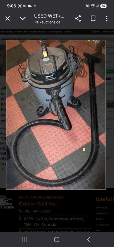 Almost new Maximum Brand 45 L Wet & Dry Shop vacuum Cleaner For $60 7802317416