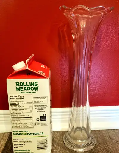 Large flower vase, glass, View more