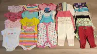 Baby Girls' 3 to 6 Months Spring Clothing Lot - 25 Items
