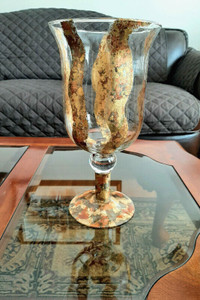 11.5" Glass Hurricane/Accent Vase