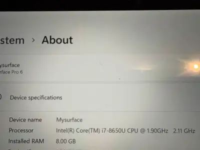 Surface Pro 6 (brand new battery) 256gb and screen protector, View more
