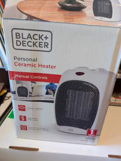 B & D Personal Ceramic Heater 900 & 1500 Watt Settings, View more