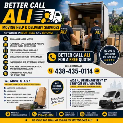 Delivery and moving helps, View more